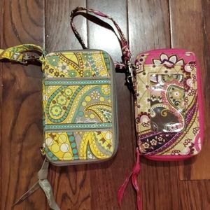 2 Vera Bradley wristlet, really good condition